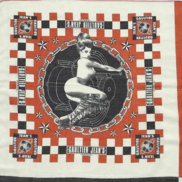 Gaultier jeans 1990s rare boho tattoo print pareu/sarong on fine woven cotton. - Picture 7 of 7